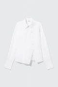 Asymmetrisches Popeline-Hemd in Slim-Fit-Passform